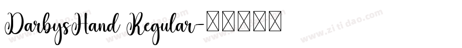 DarbysHand Regular字体转换
